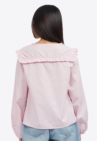 Frill Details Round Neck Blouse