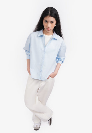 Split Tie Back Long Sleeve Shirt