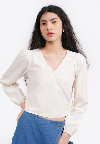V-Neck Wrap Blouse