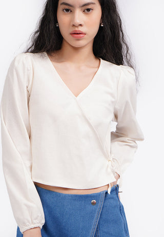 V-Neck Wrap Blouse