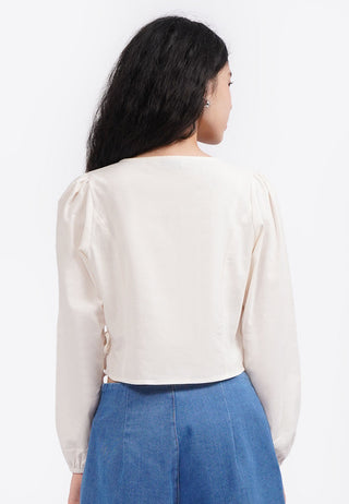 V-Neck Wrap Blouse
