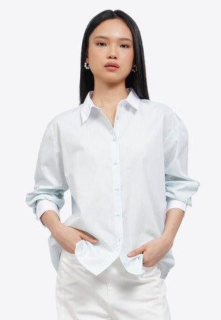 Contrast Detail Long Sleeve Shirt