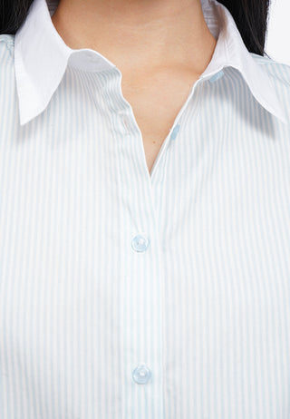 Contrast Detail Long Sleeve Shirt