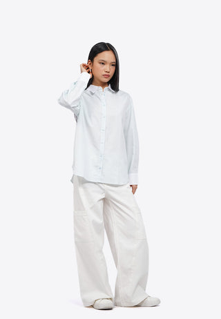 Contrast Detail Long Sleeve Shirt