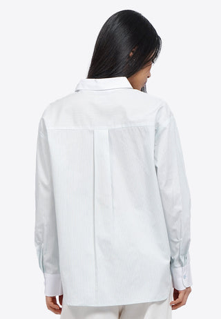 Contrast Detail Long Sleeve Shirt