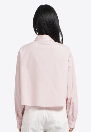 Contrast Shawl Long Sleeve Shirt