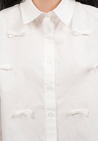 Long Sleeve Blouse with Ribbon Details