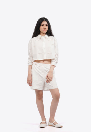 Long Sleeve Blouse with Ribbon Details