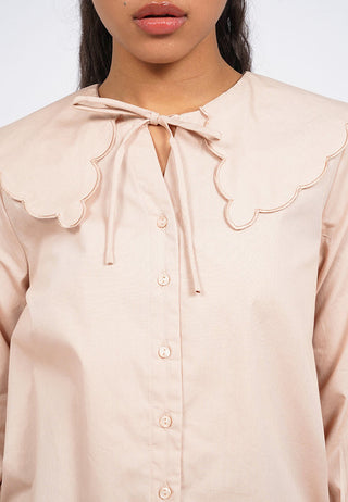 Long Sleeve Peterpan Collar Blouse