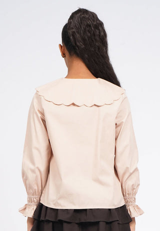 Long Sleeve Peterpan Collar Blouse