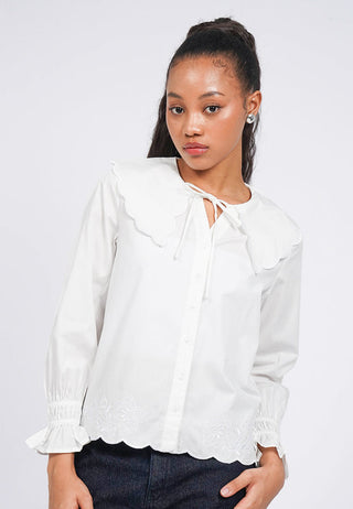 Long Sleeve Peterpan Collar Blouse