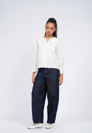 Long Sleeve Peterpan Collar Blouse
