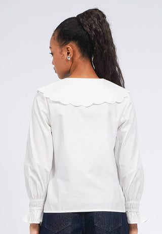 Long Sleeve Peterpan Collar Blouse