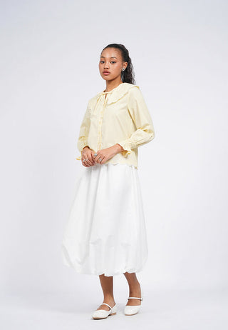 Long Sleeve Peterpan Collar Blouse