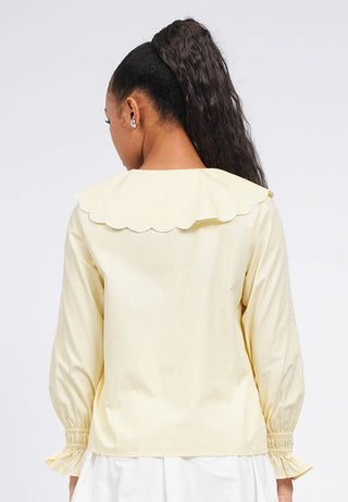 Long Sleeve Peterpan Collar Blouse