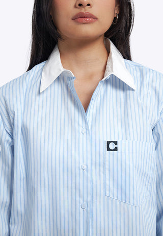 Logo Details Long Sleeve Stripes Shirt