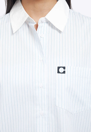 Logo Details Long Sleeve Stripes Shirt