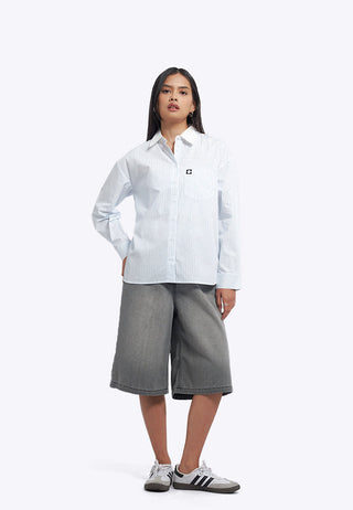 Logo Details Long Sleeve Stripes Shirt