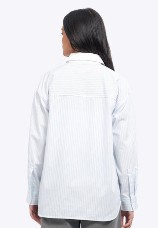 Logo Details Long Sleeve Stripes Shirt