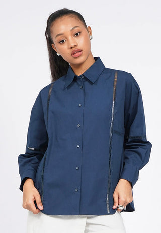 Oversized Shirt with Trimming Details