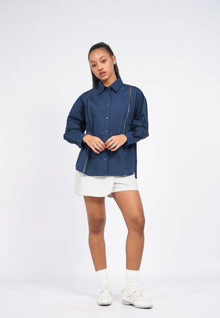 Oversized Shirt with Trimming Details