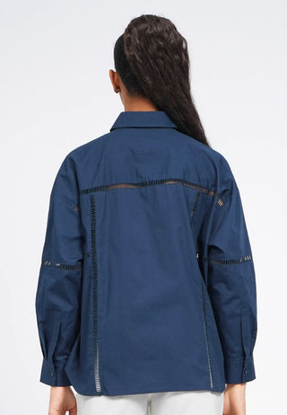 Oversized Shirt with Trimming Details