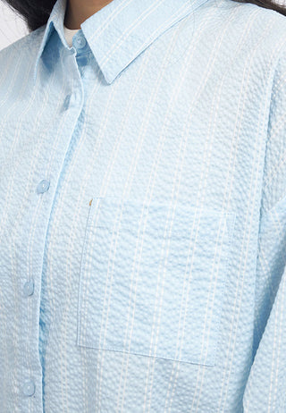 Textured Long Sleeve Stripes Shirt