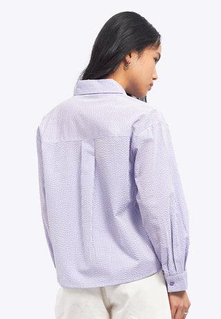Textured Long Sleeve Stripes Shirt