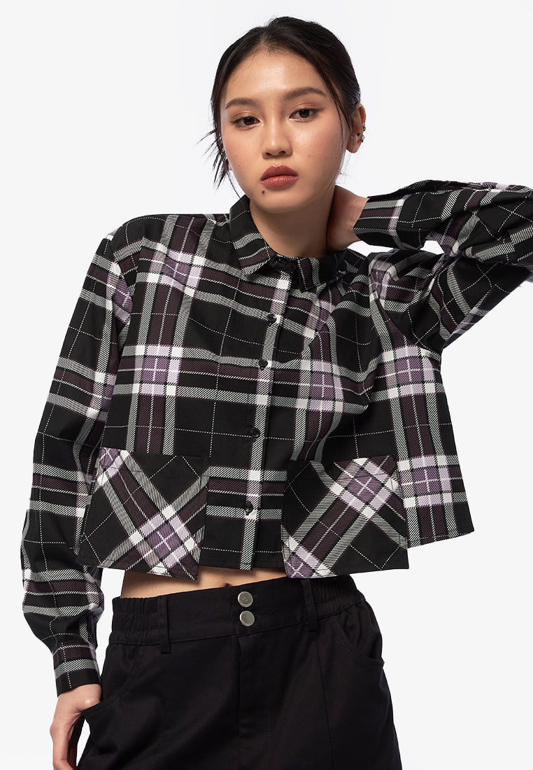 Overlap Pocket Check Shirt – COLORBOX - Indonesia
