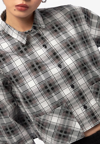 Overlap Pocket Check Shirt