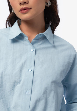 Elastic Hem Balloon Shirt