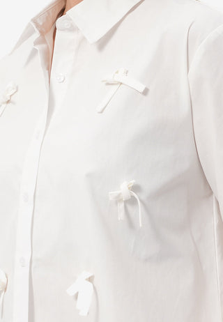 Long Sleeve Shirt with Ribbon Details