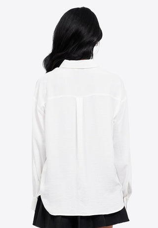 Button Up Long Sleeve Flowing Shirt