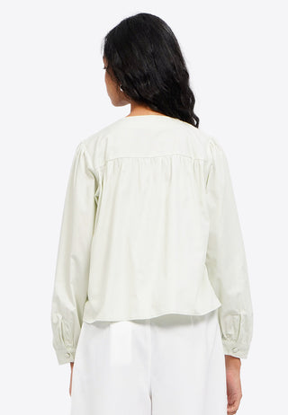 Tied Front Long Sleeve Blouse