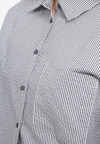 Textured Long Sleeve Stripe Shirt