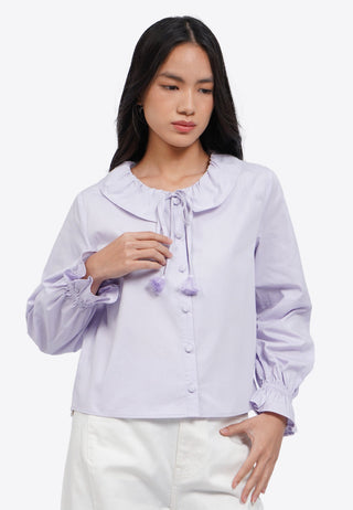 Frill Collar Long Sleeve Blouse