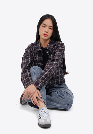 Printed Long Sleeve Boxy Shirt
