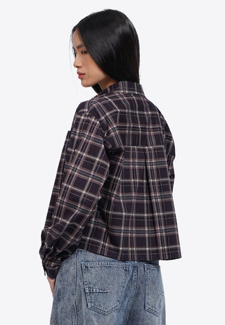 Printed Long Sleeve Boxy Shirt