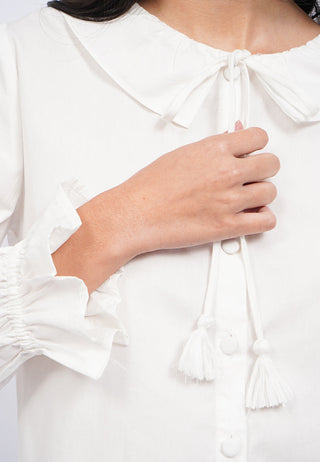 Peterpan Collar Long Sleeve Blouse