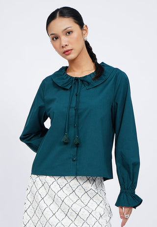 Peterpan Collar Button Up Blouse