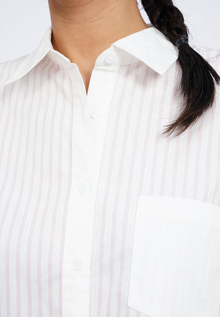 Contrast Cuff Stripes Shirt