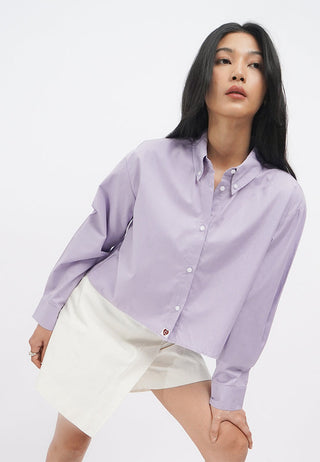 Unfinished Hem Long Sleeve Check Shirt
