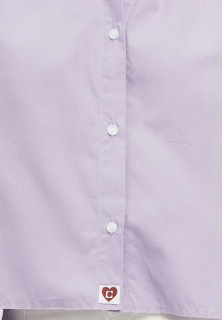 Unfinished Hem Long Sleeve Check Shirt