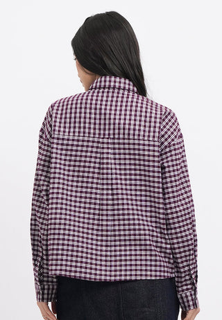 Long Sleeve Textured Checks Shirt