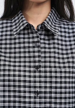 Long Sleeve Textured Checks Shirt