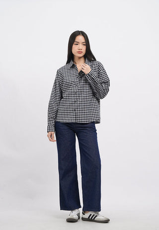 Long Sleeve Textured Checks Shirt