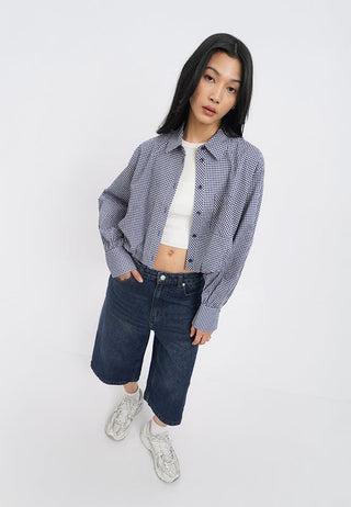 Puff Hem Loose Shirt with Pocket