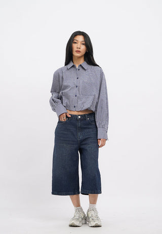 Puff Hem Loose Shirt with Pocket