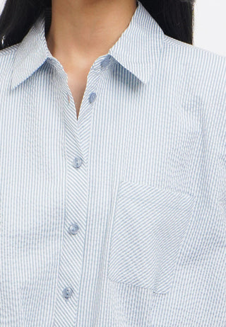 Puff Hem Loose Shirt with Pocket