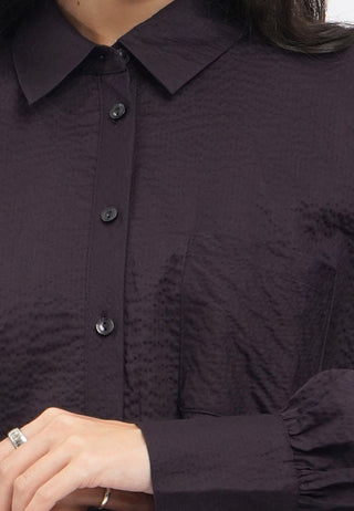 Puff Hem Loose Shirt with Pocket